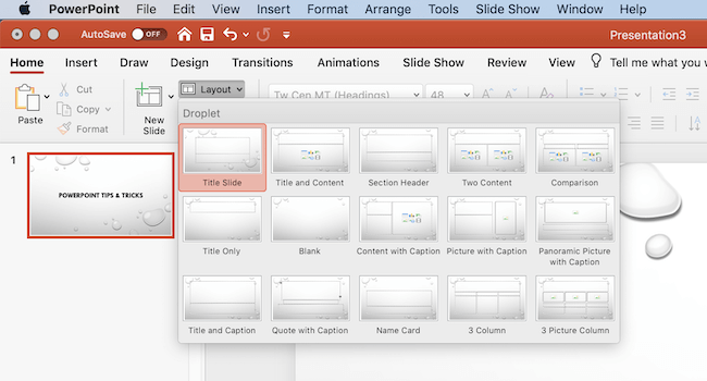 Layout options