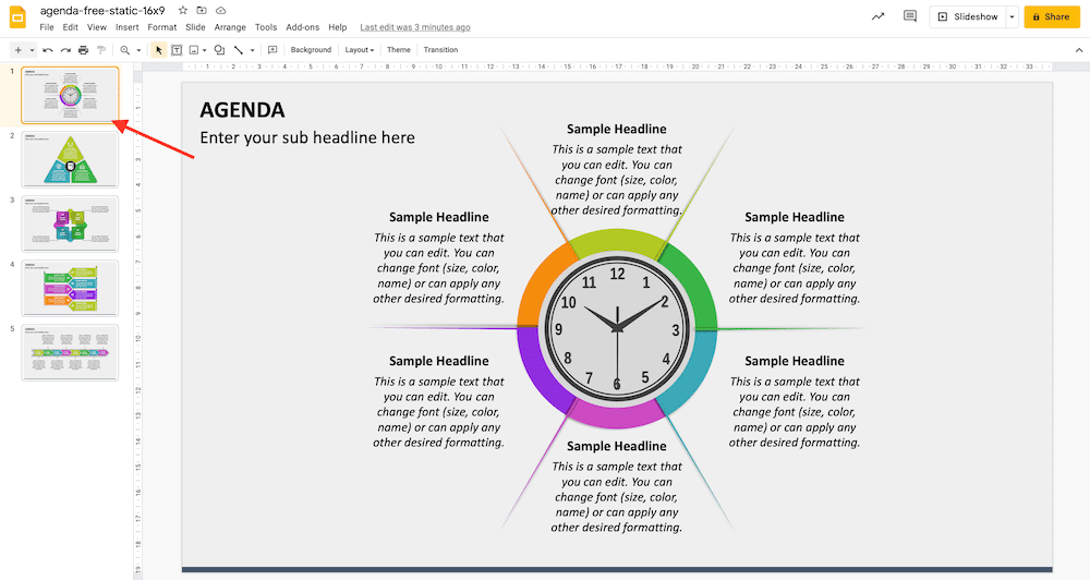 Sample Google Slides presentation