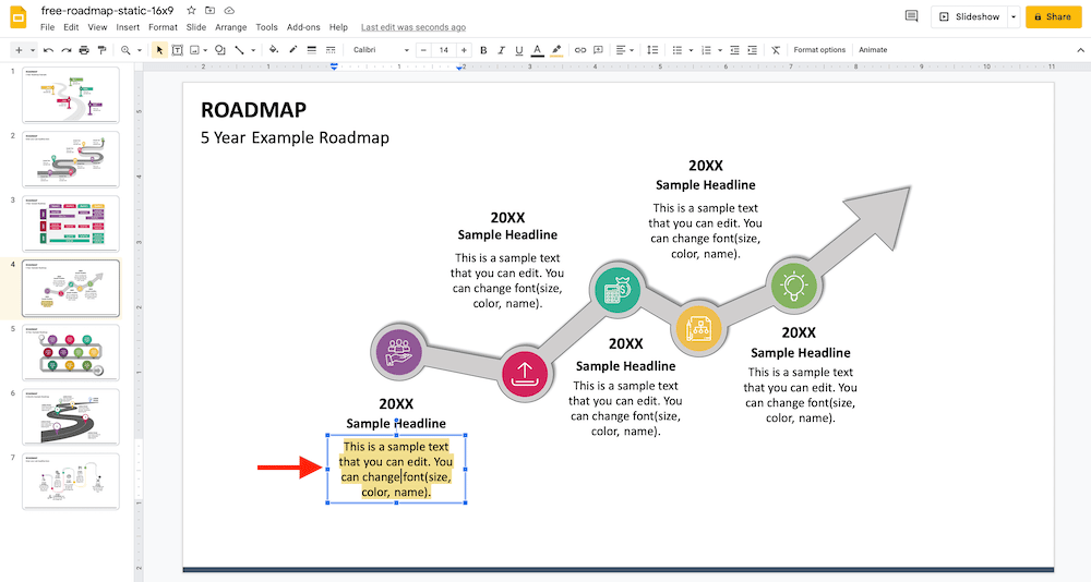 highlighted text in google slides