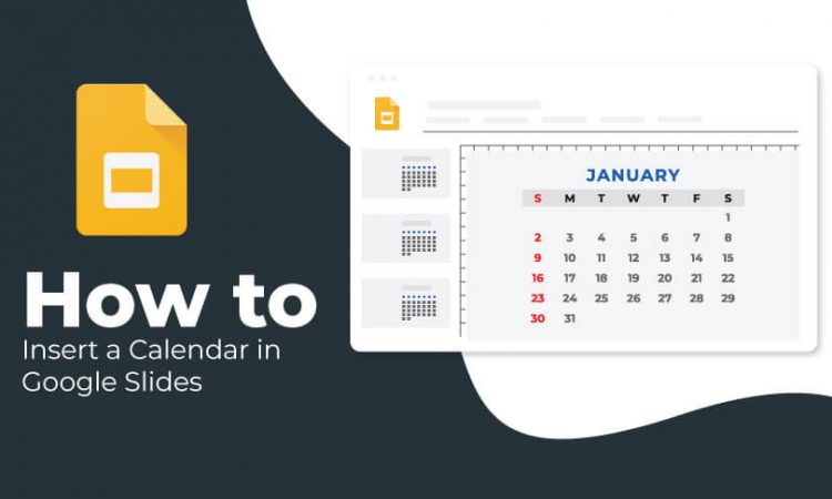 How to Insert a Calendar in Google Slides