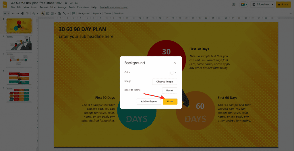 Upload Background Image in Google Slides