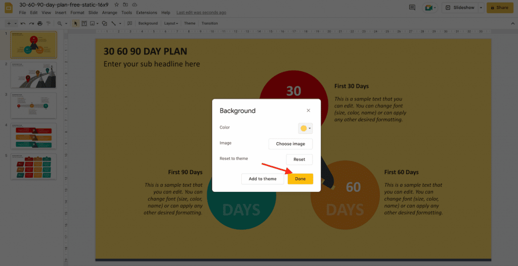 Background Color in Google Slides