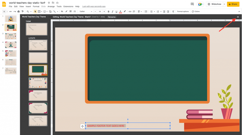 close theme editor in google slides