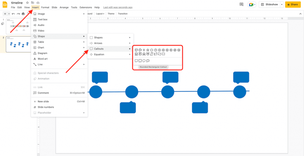 Insert call out in Google Slides