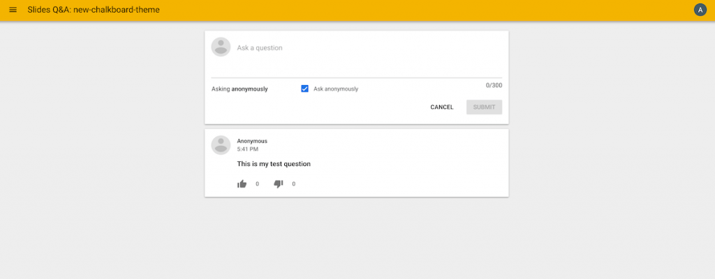 QA in Google Slides