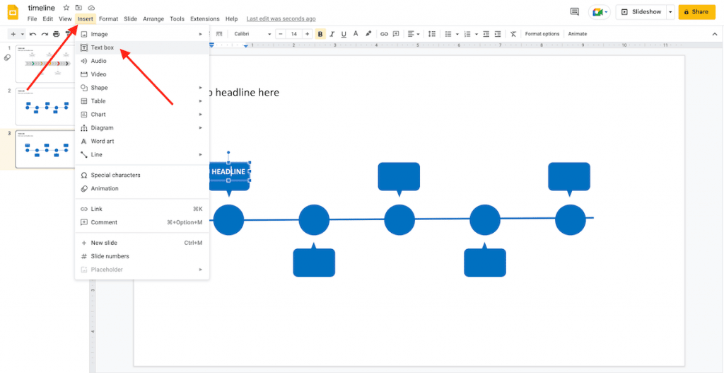 Add text in Google Slides