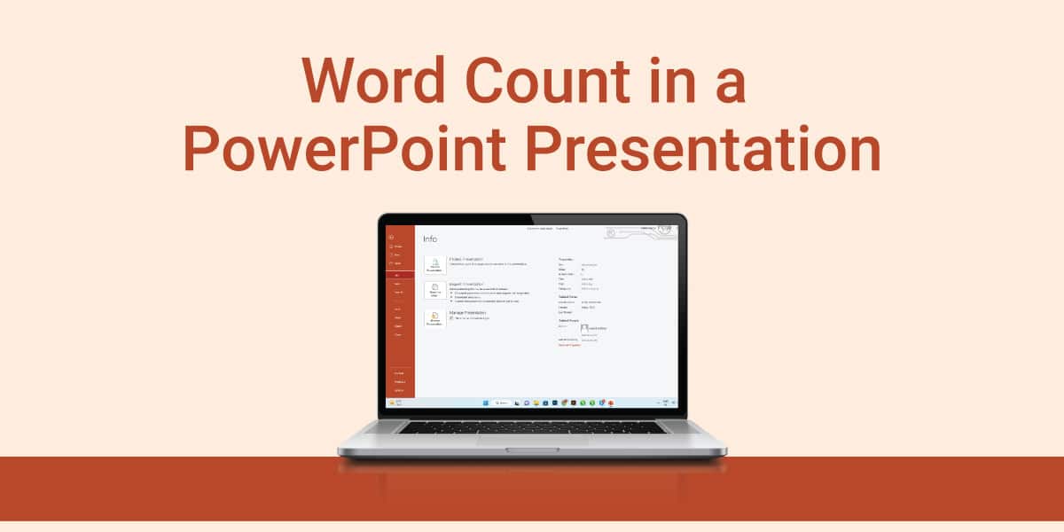 word count in a presentation