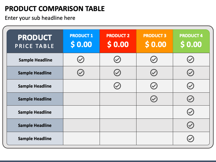 product comparison table slide