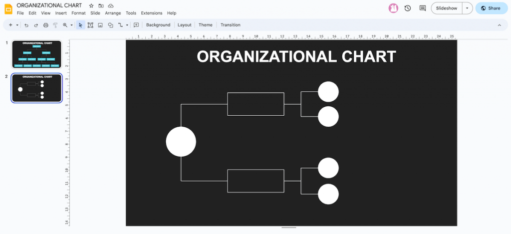 Organizational Chart in Google Slides