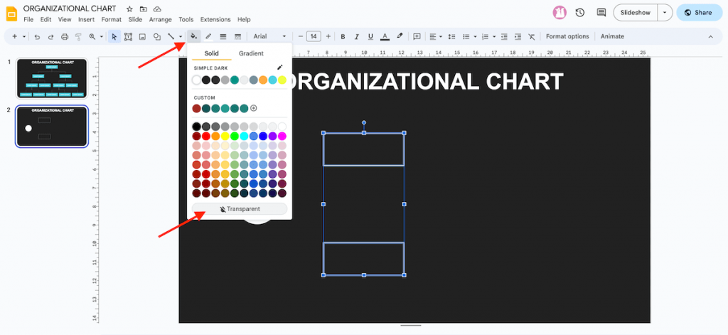 Change Shape Outline Color in Google Slides