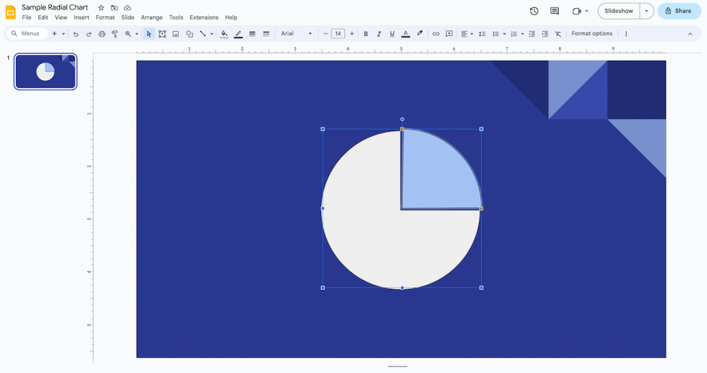 Duplicate Pie Shape in Google Slides