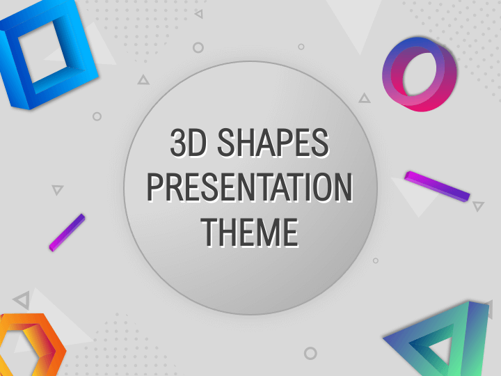 3D Shapes Presentation Theme for Google Slides