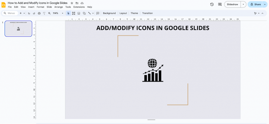 Copy or paste an icon in google slides