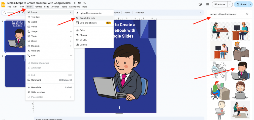 Insert a Picture in Google Slides