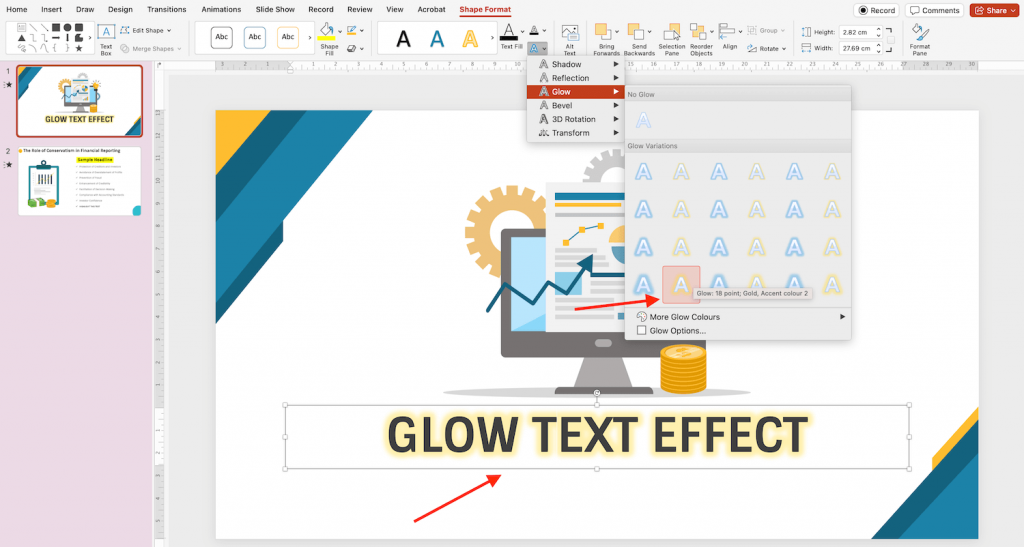 Glow Text Effect in PowerPoint