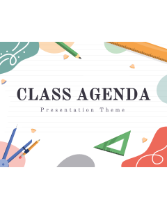 Miniatura de PowerPoint de la agenda de la clase