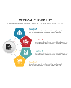 Template PowerPoint dan Google Slides Daftar Lengkung Vertikal