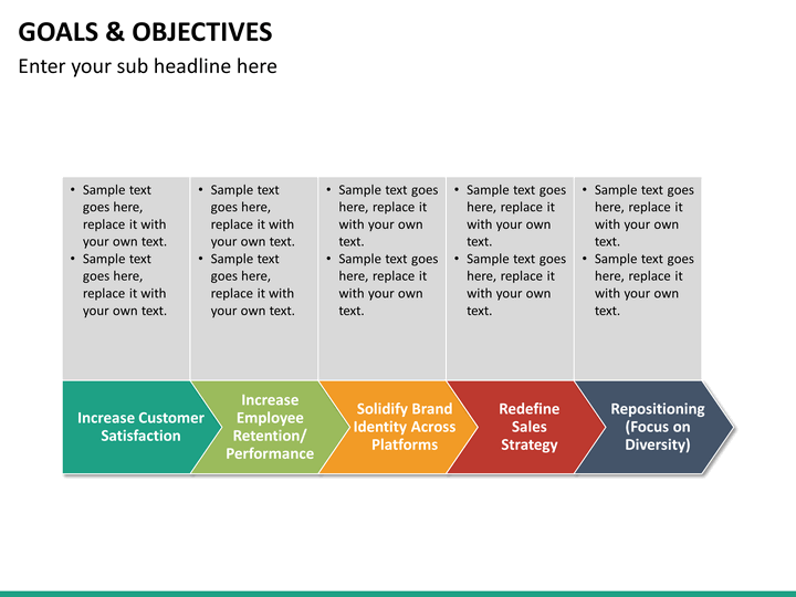 Goals and Objectives PowerPoint Template  SketchBubble